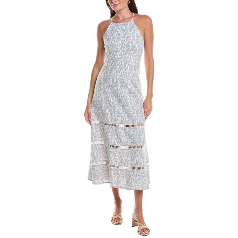 Marion Womens  Floral Maxi Dress, Blue